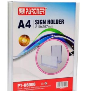 PARTNER A4 ACRYLIC T STAND VERTICAL