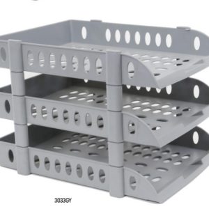 3 LAYER PLASTIC TRAY GREY