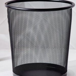 METAL MESH DUSTBIN MEDIUM BLACK